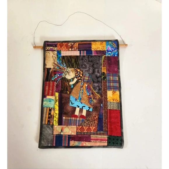 Other - Hanging Wall Art by C. Ann Skitt Kokopelli Flute Dancer Stichery 10 X 7 …